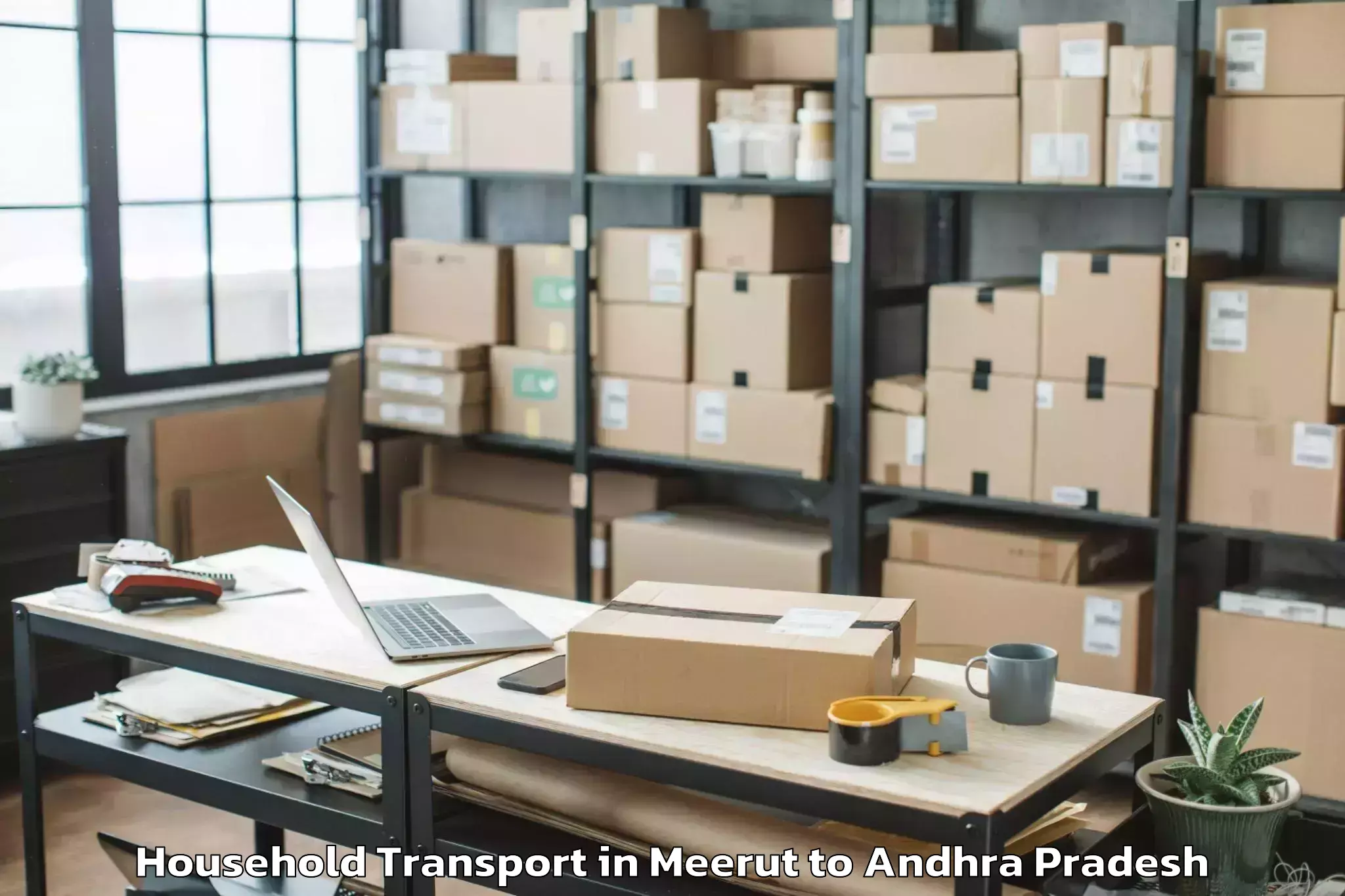 Book Meerut to Thotlavalluru Household Transport